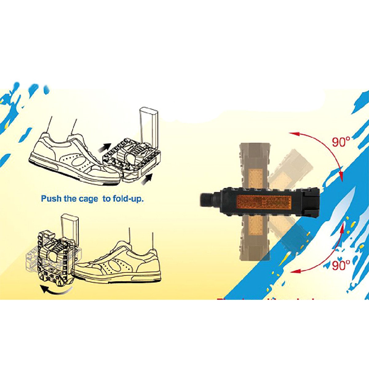 Pedalai užlenkiami Wellgo F178DU