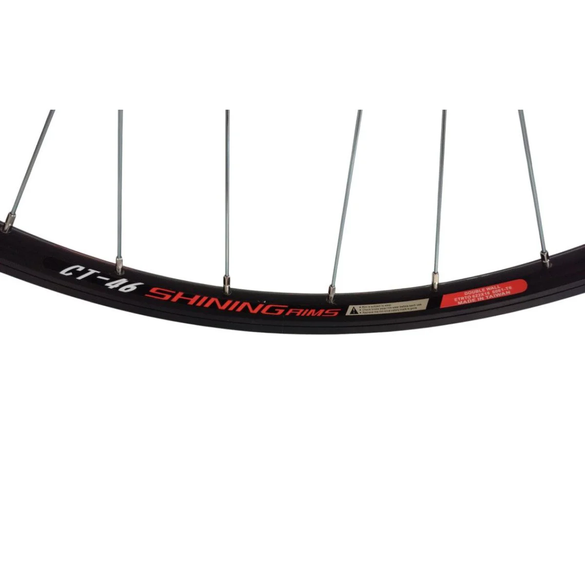Shining CT-46 QR FH 7-SPEED CASSETTE galinis ratas 28" 622x18, 10x135mm QR, 7 pavarų, 32H, V-Brake, juodas