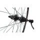 Shining CT-46 QR FH 7-SPEED CASSETTE galinis ratas 28" 622x18, 10x135mm QR, 7 pavarų, 32H, V-Brake, juodas