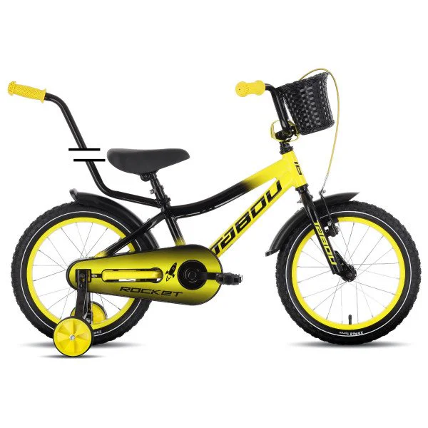 Tabou Rocket 16 black-yellow dviratis