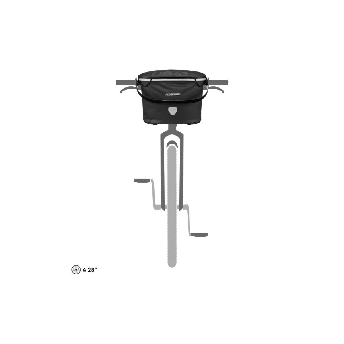 Ortlieb Up-Town Black krepšys prie vairo | 17.5L