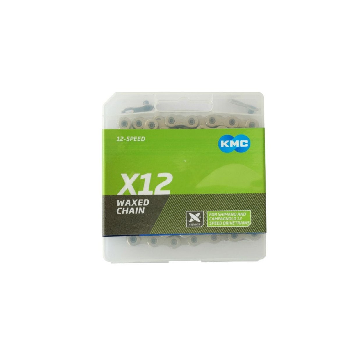 KMC X12 Silver Waxed grandinė 126L | 12 pavarų