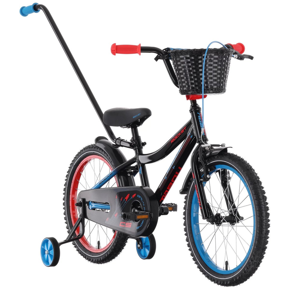 Tabou Rocket CS Alu 14 black-blue dviratis