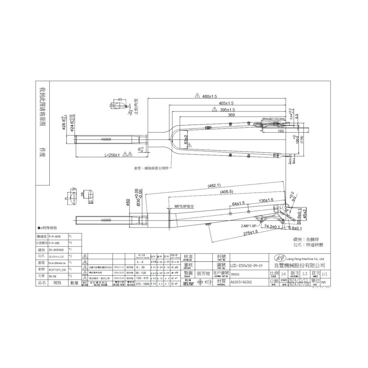 LF Rigid 700C/29" šakė | 9x100mm QR D-brake