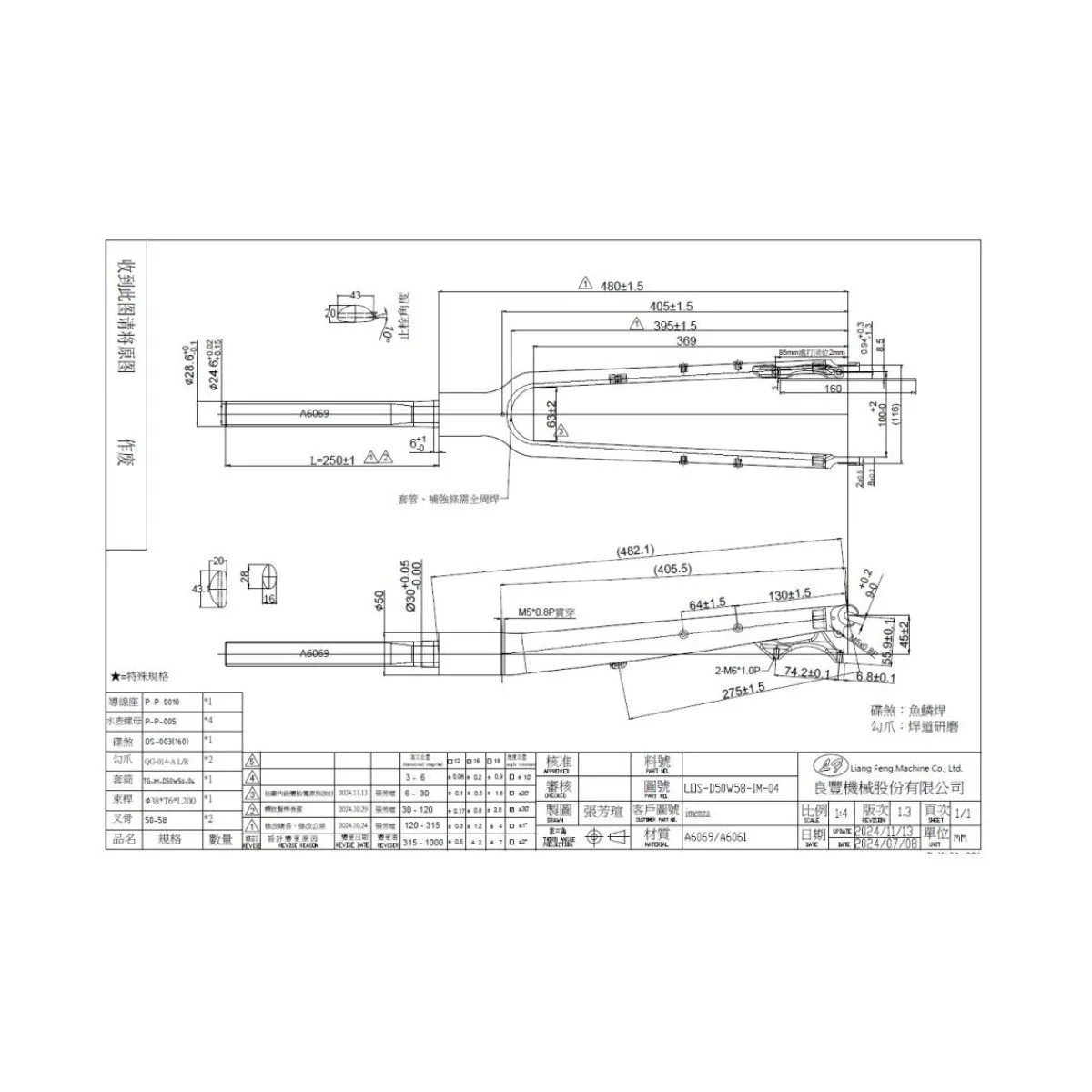 LF Rigid 700C/29" šakė | 9x100mm QR D-brake