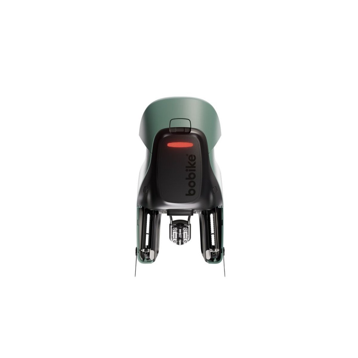 Bobike Exclusive Evolve Maxi Frame vaikiška kėdutė dviračiui | ant rėmo / žalia-pilka