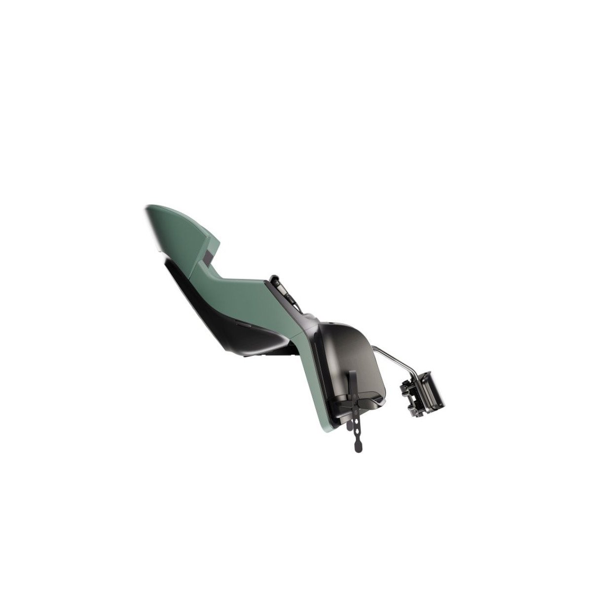 Bobike Exclusive Evolve Maxi Frame vaikiška kėdutė dviračiui | ant rėmo / žalia-pilka