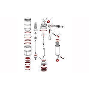 Amortizatoriaus remonto komplektas RockShox Full Monarch XX B1