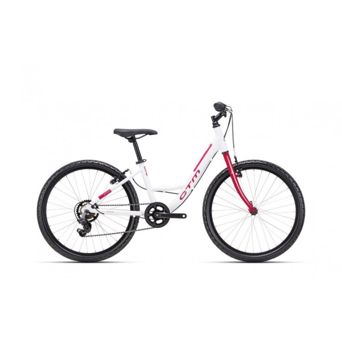 CTM Missy 24'' White / dark burgundy 2025 dviratis