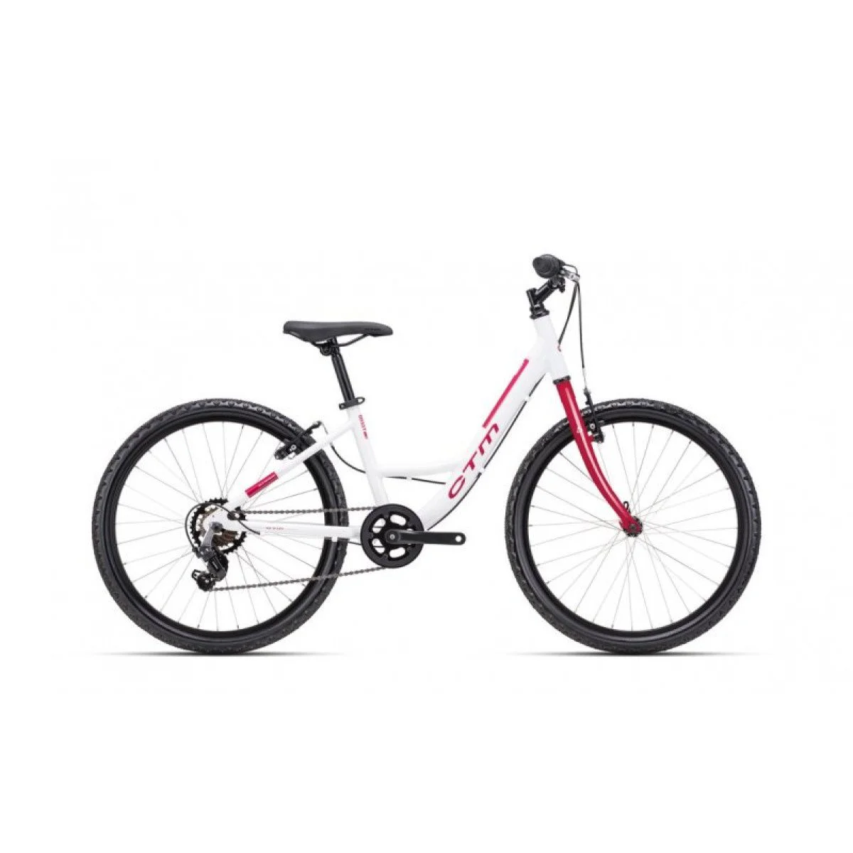 CTM Missy 24'' White / dark burgundy 2025 dviratis