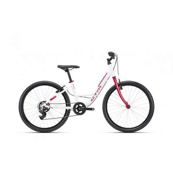 CTM Missy 24'' White / dark burgundy 2025 dviratis