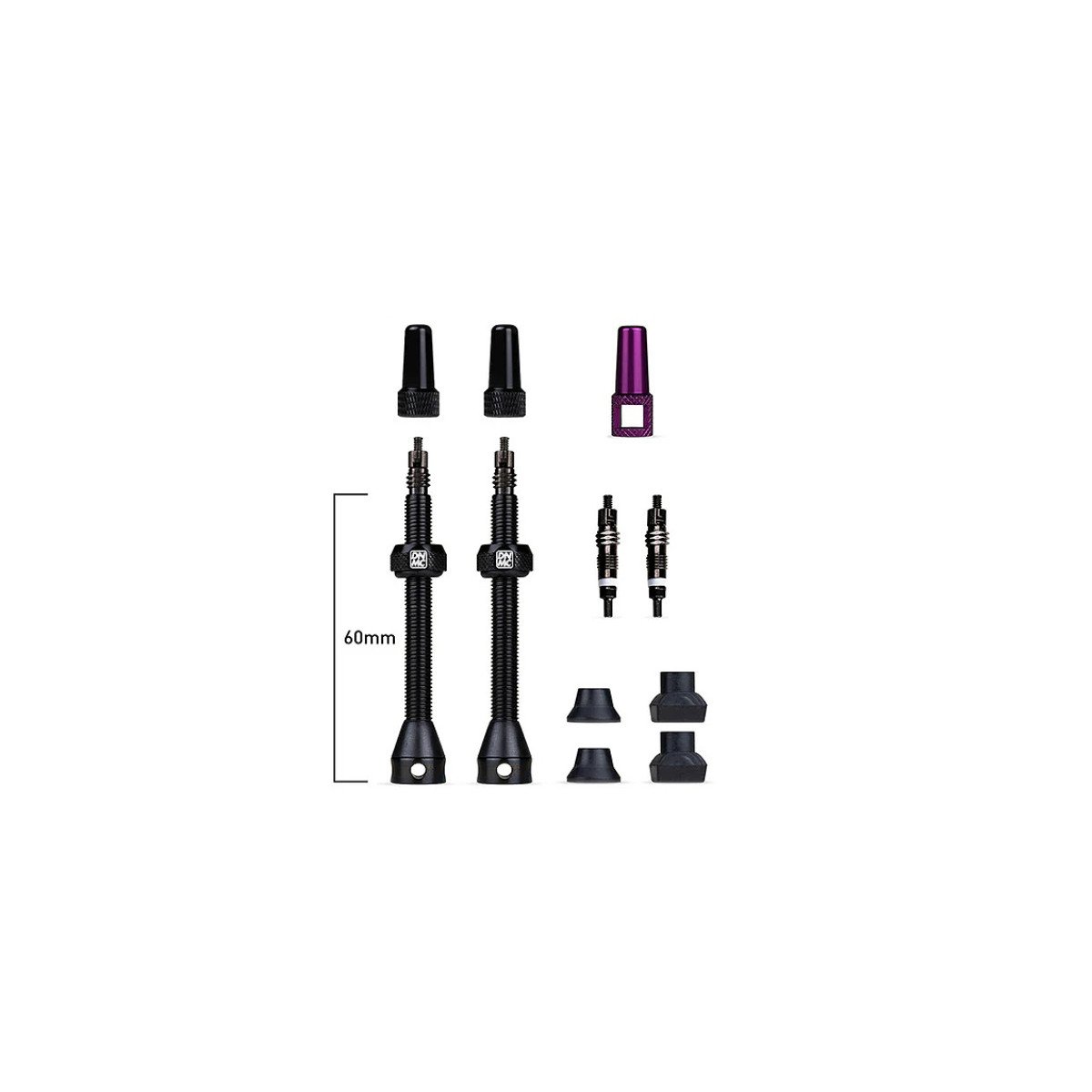 Dynamic Ventilių bekamerinių komplektas Barkeeper Tubeless Valves 60 mm