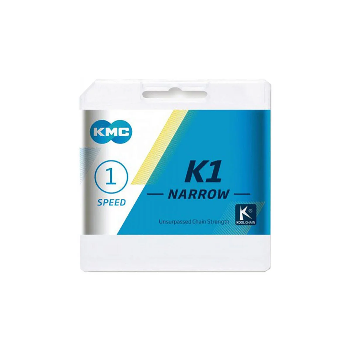 KMC K1 Narrow Silver 100L grandinė | 1 pavaros
