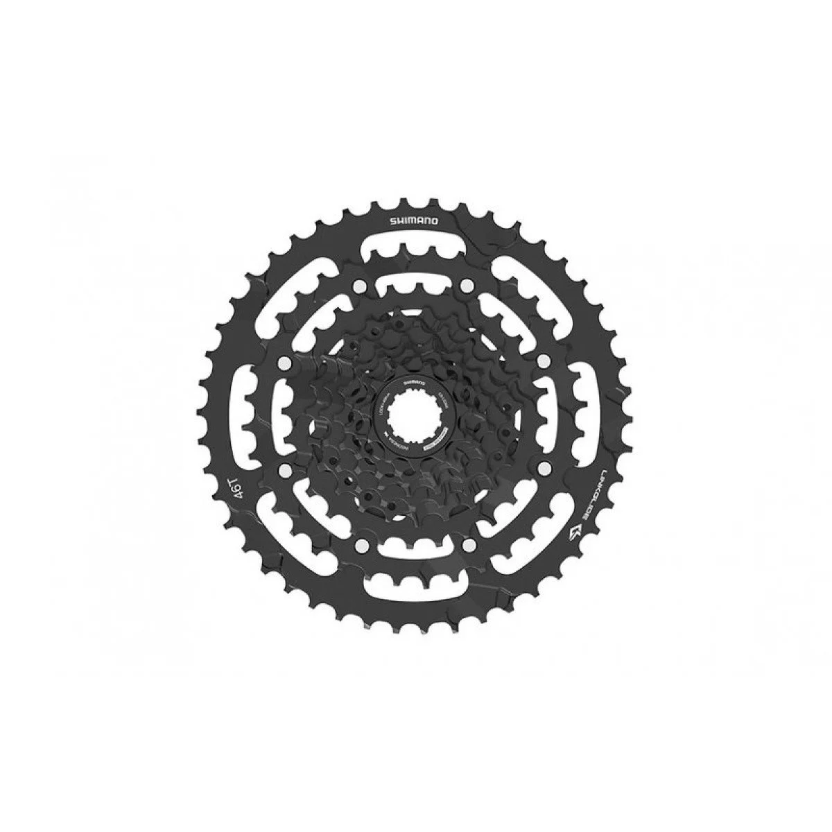 Shimano CS-LG300 Linkglide 11-46T galinis žvaigždžių blokas | 9 pavarų