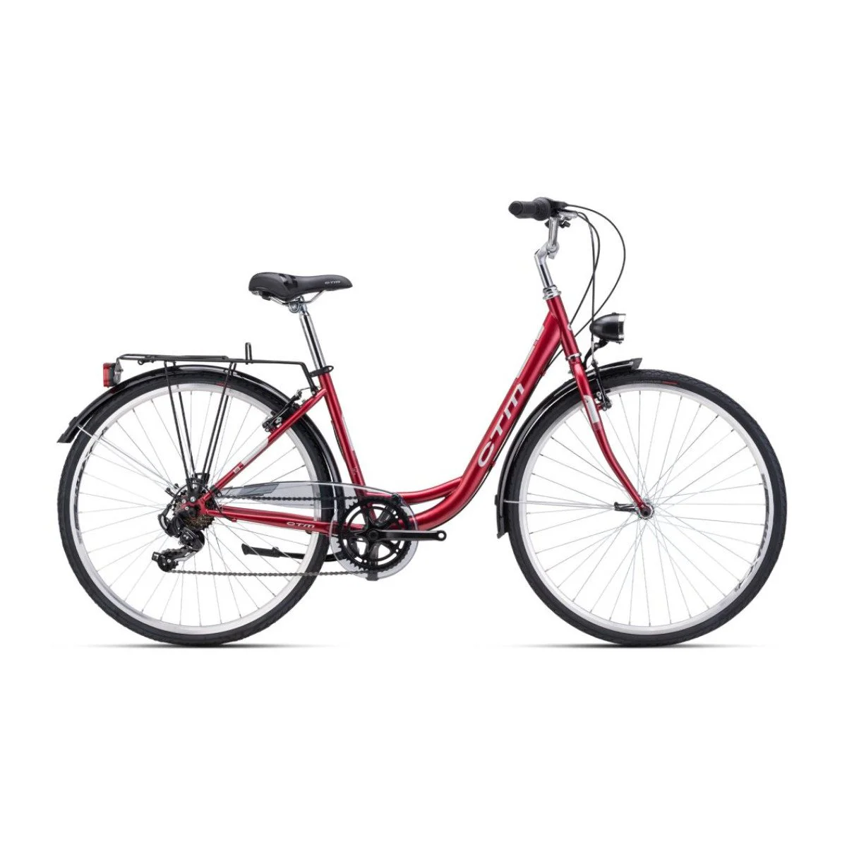 CTM Rita 1.0 28" matt dark red pearlescent / silver 2025 dviratis