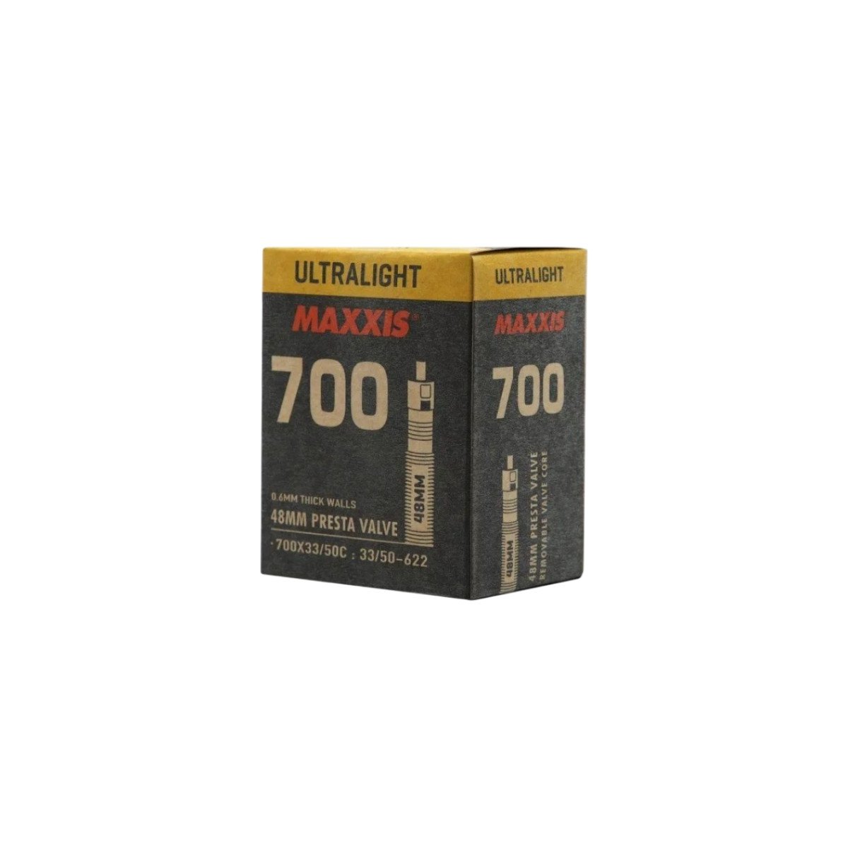 Maxxis 700 x 33/50C Presta 48 mm dviračio kamera | ultralight