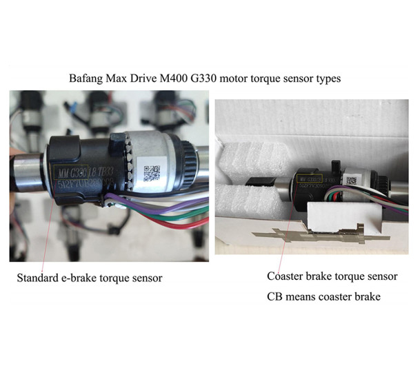 E-bike miniklio velenas su sukimo momento jutikliu Bafang M400 CANBUS