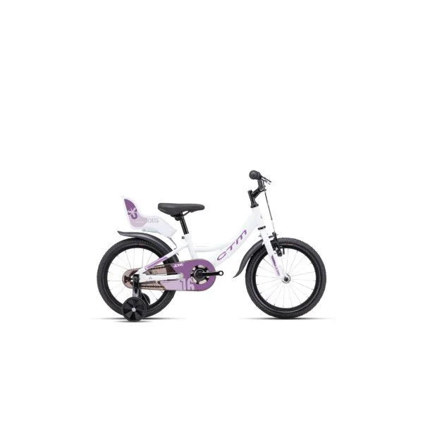 CTM Jenny 16" - 2025 - white pearl-violet Vaikiškas dviratis
