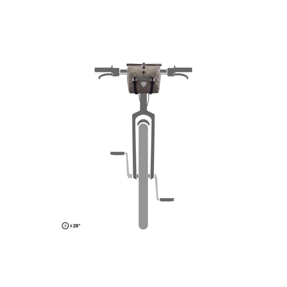 Ortlieb Handlebar-Pack QR Dark Sand krepšys prie vairo | 11L