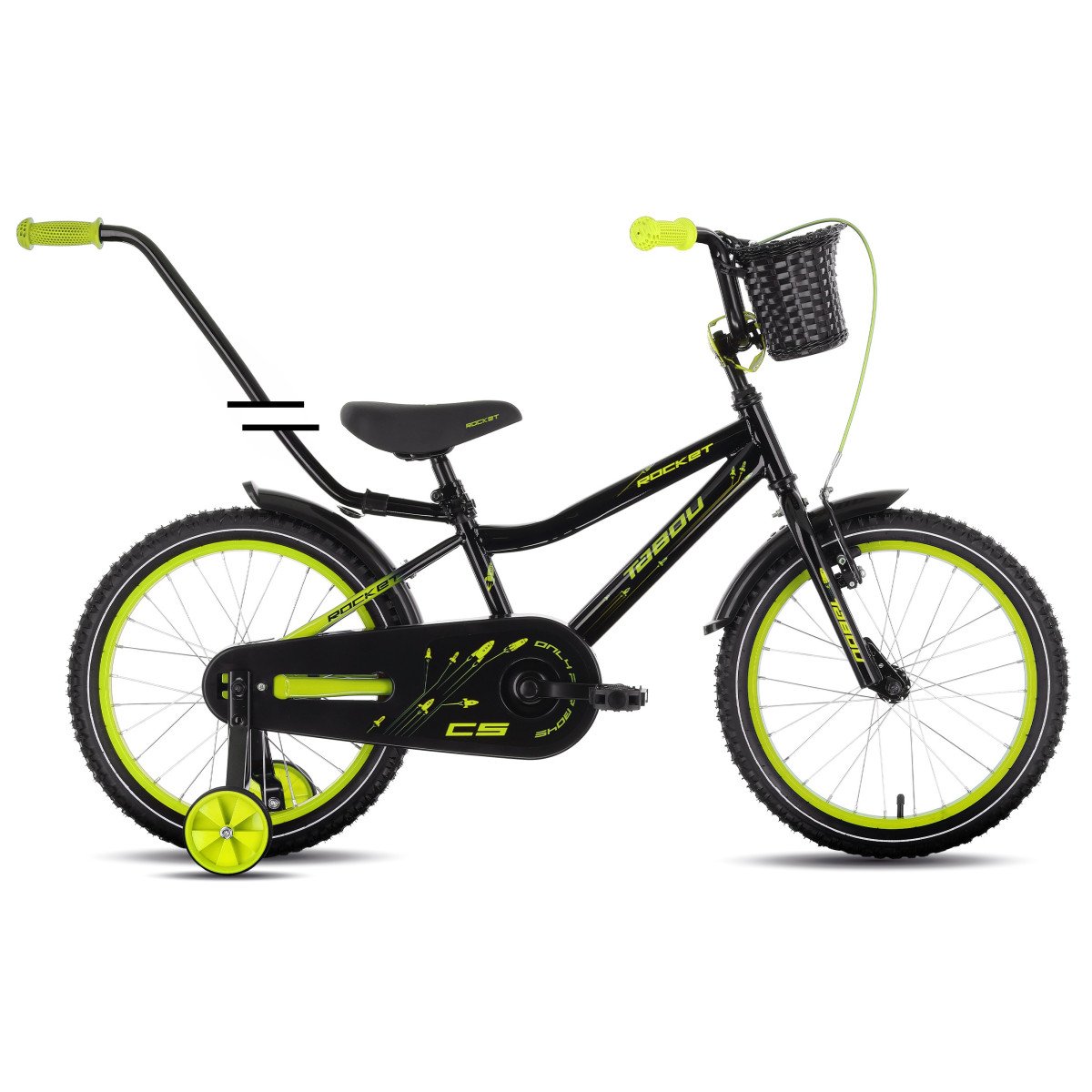Tabou Rocket CS 18 black-lime dviratis