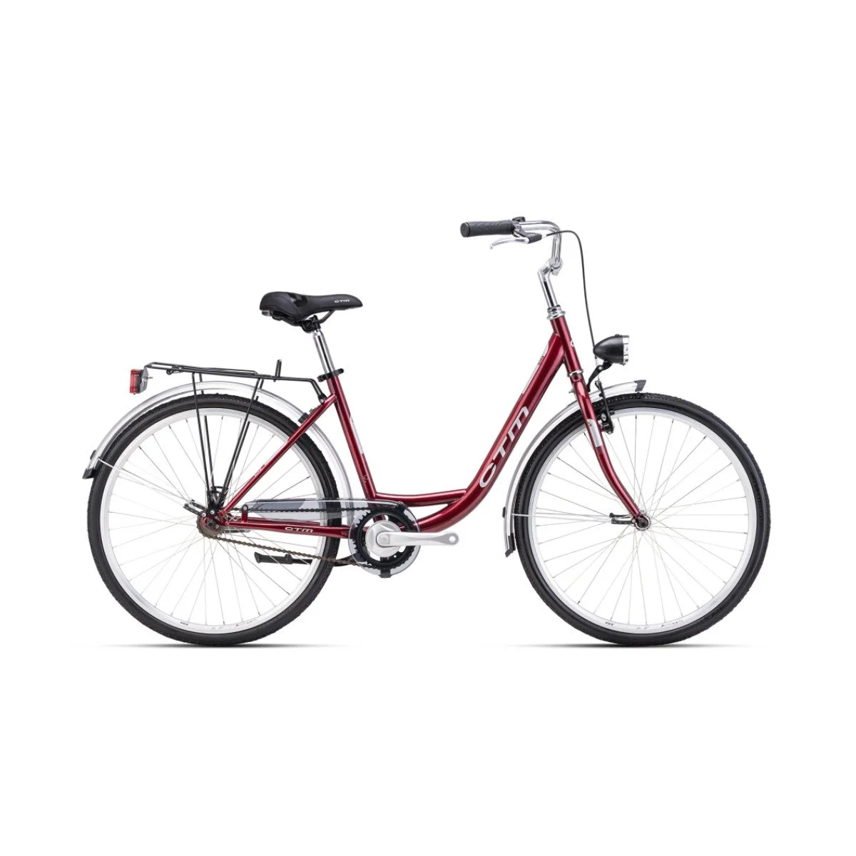 CTM Olivia 1.0 26" - 2025 - burgundy pearl silver Moteriškas miesto dviratis