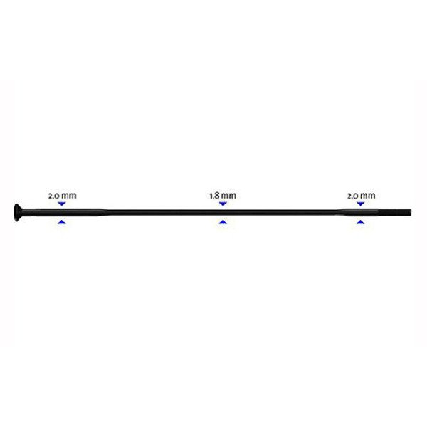 Sapim Race Straight 2-1.8-2 x 285 mm stipinas | black