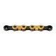 KMC X12 Ti-N Gold/Black Waxed 126L grandinė | 12 pavarų