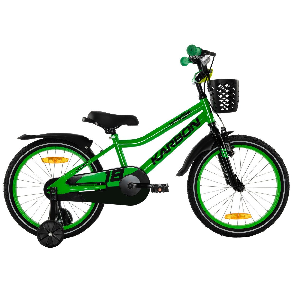 Karbon Comet 18 green neon dviratis