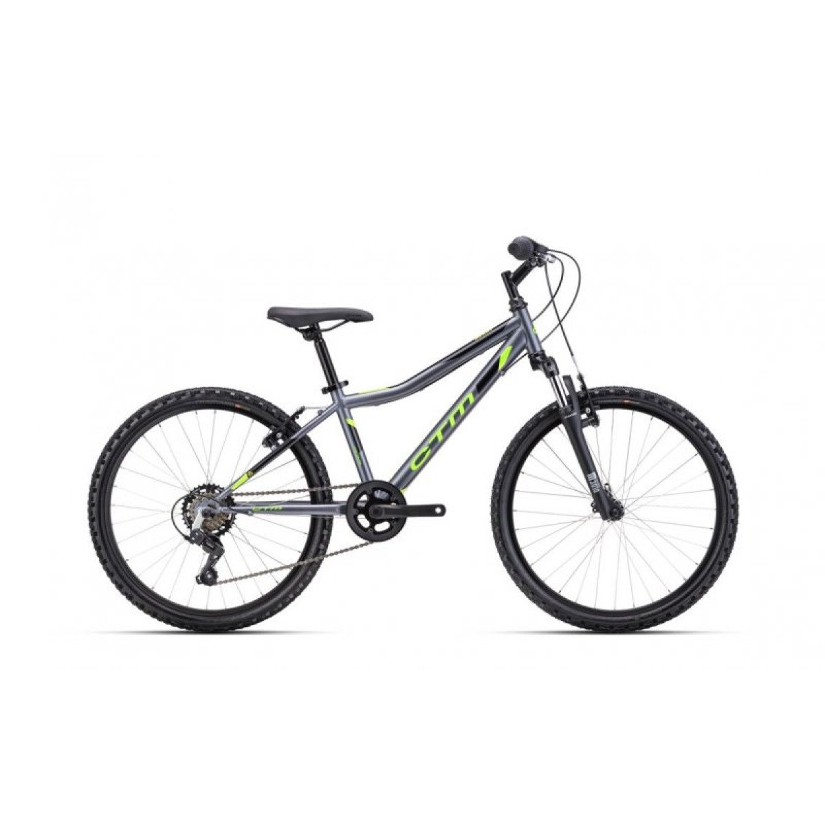 CTM Berry 24'' matt gray / neon green 2025 dviratis