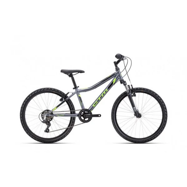 CTM Berry 24'' matt gray / neon green 2025 dviratis