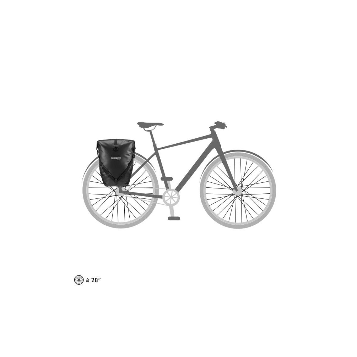 Ortlieb Back-Roller Black krepšių komplektas ant bagažinės | 20L