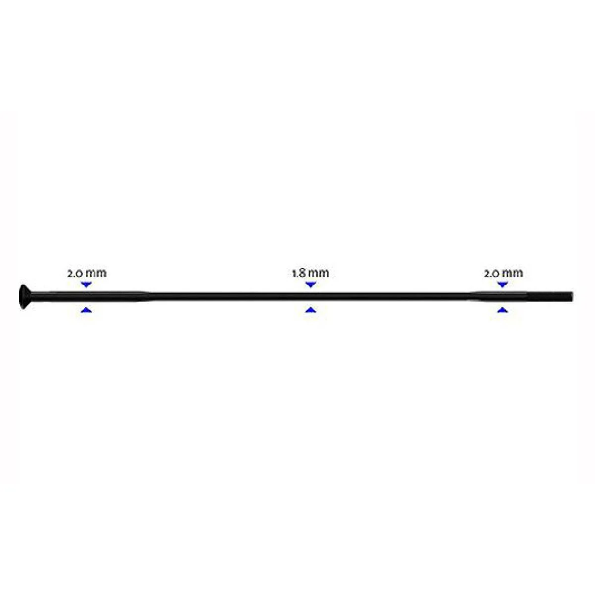 Sapim Race Straight 2-1.8-2 x 287 mm stipinas | black