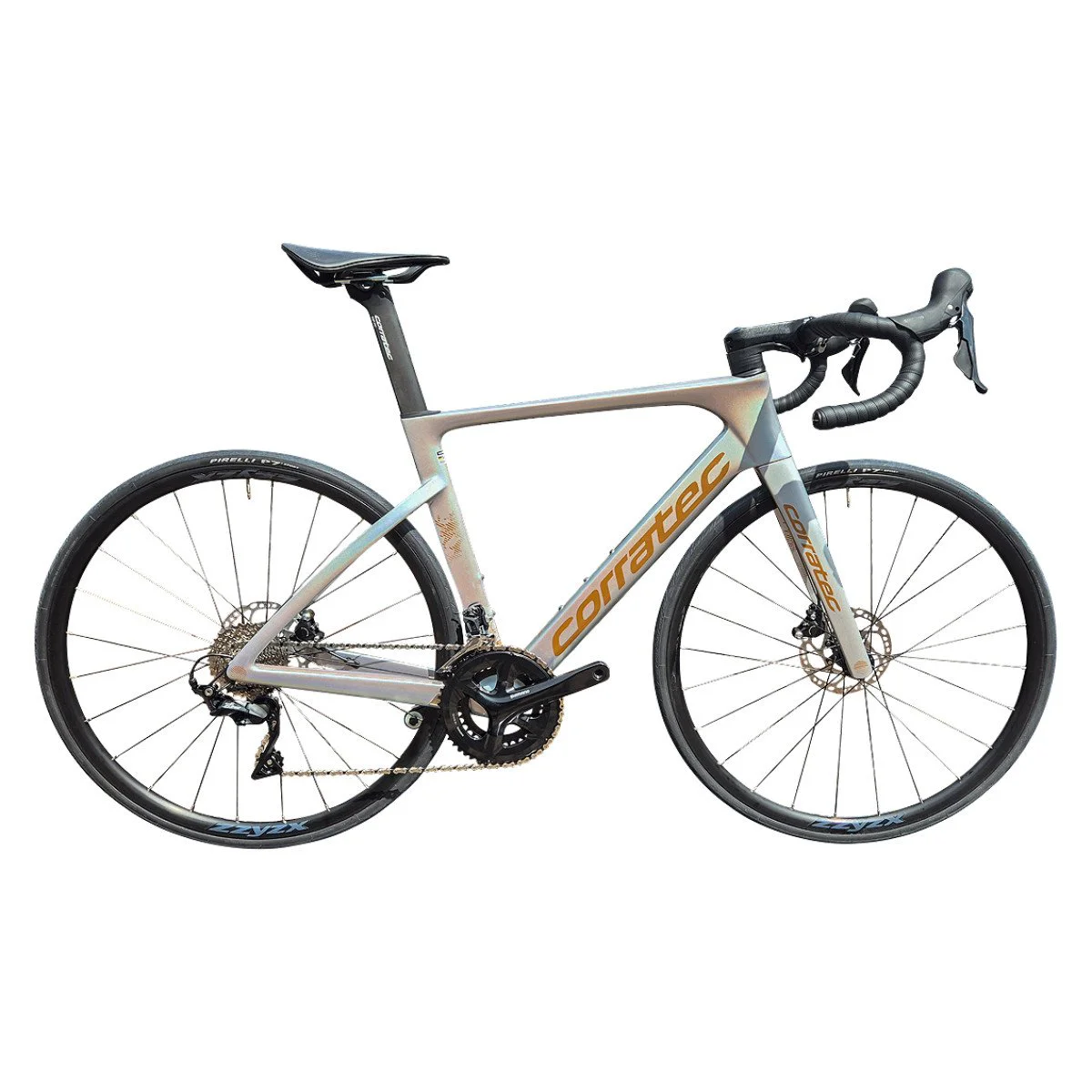 Corratec CCT Team Race 28" rainbow silver gold Plento dviratis