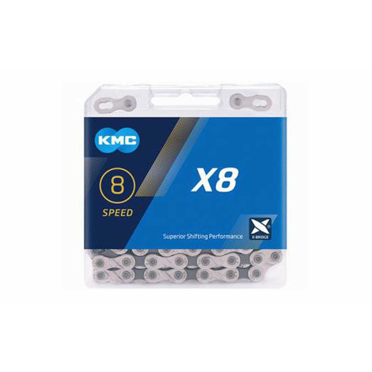 KMC X8 Silver 116L grandinė | 6/7/8 pavarų