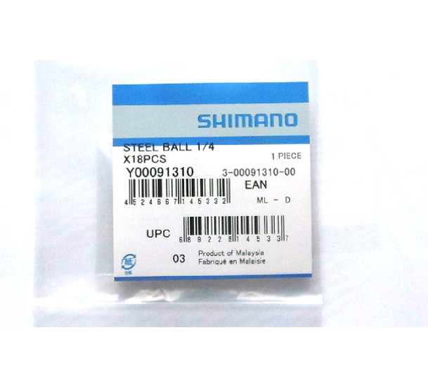 Guoliai Shimano 1/4, 6,35mm, 18 vnt