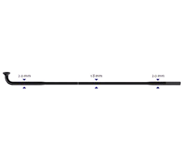 Stipinas 2-1.8-2 x 256mm Sapim Race J-Bend