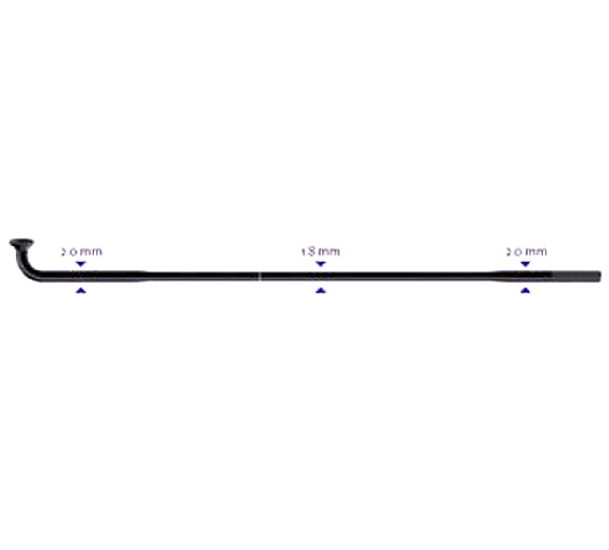 Stipinas 2-1.8-2 x 258mm Sapim Race J-Bend