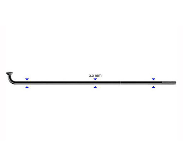 Stipinas 2 x 260mm Sapim Leader J-Bend Juodas