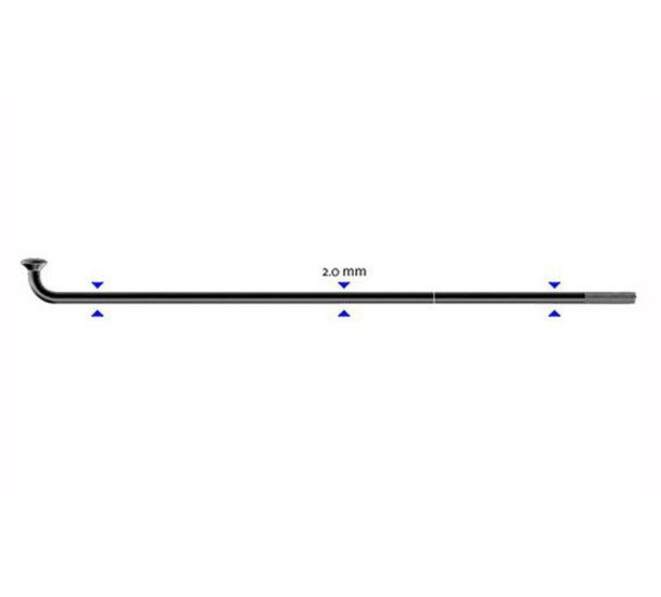 Stipinas 2 x 262mm Sapim Leader J-Bend C-GNLE1426200 ZOI