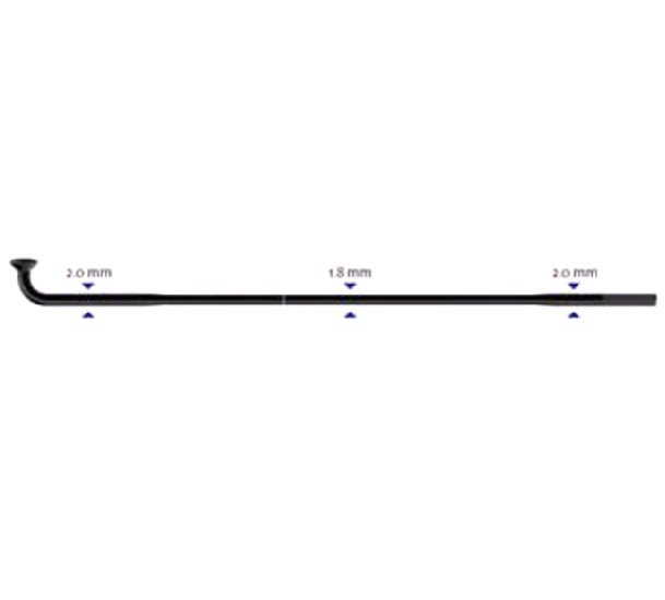 Stipinas 2-1.8-2 x 270mm Sapim Race J-Bend