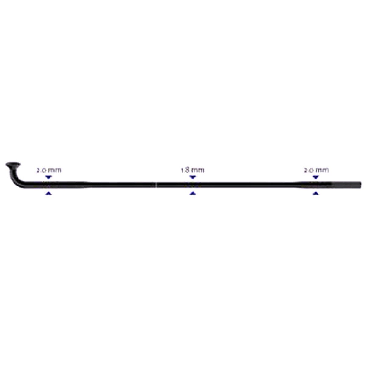 Stipinas 2-1.8-2 x 274mm Sapim Race J-Bend