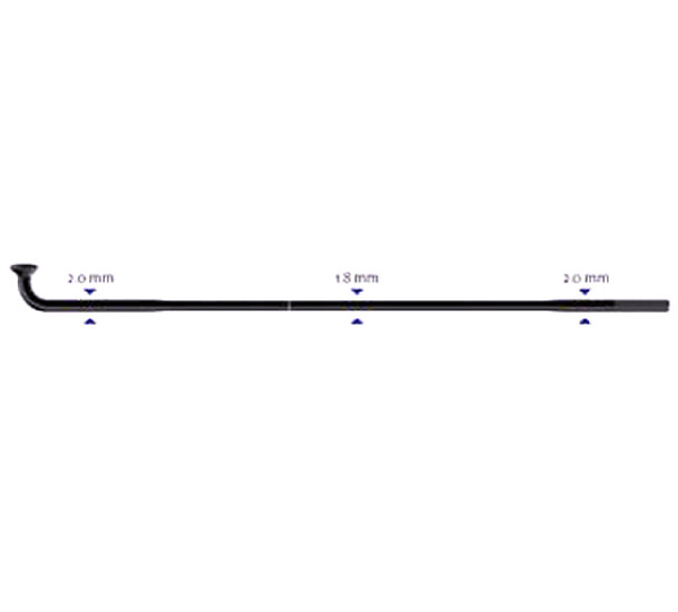 Stipinas 2-1.8-2 x 276mm Sapim Race J-Bend