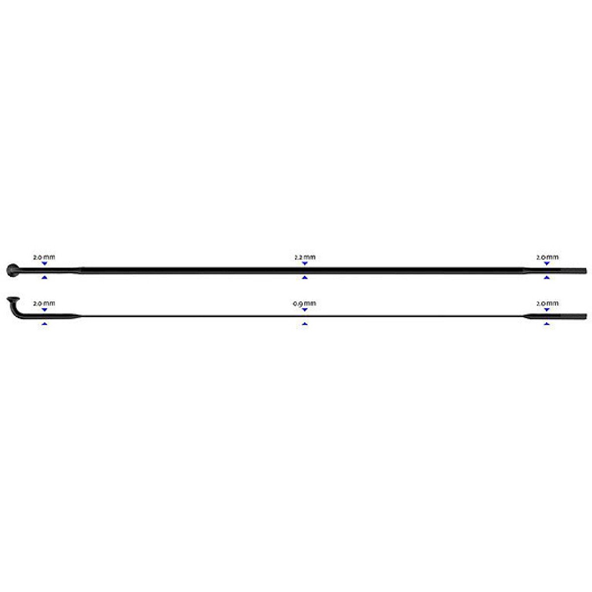 Stipinas 2-2.3-0.9-2 x 276mm Sapim CX-Ray J-Bend