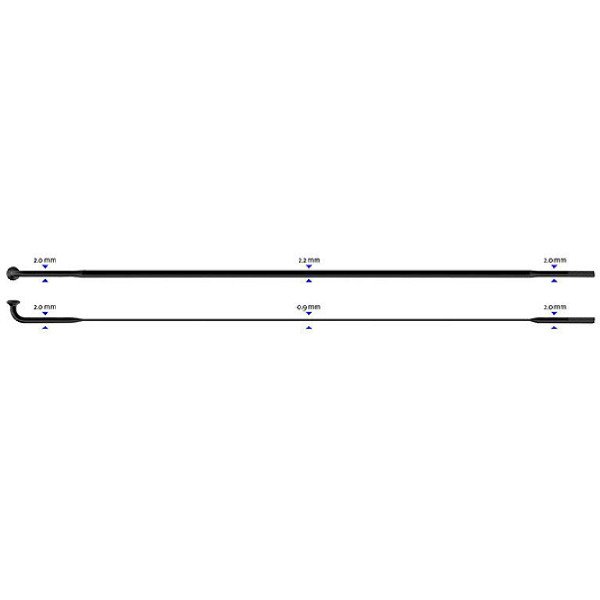 Stipinas 2-2.3-0.9-2 x 276mm Sapim CX-Ray J-Bend