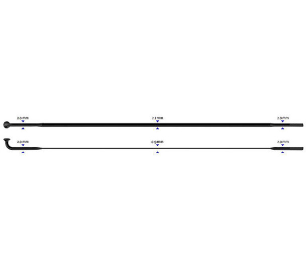 Stipinas 2-2.3-0.9-2 x 276mm Sapim CX-Ray J-Bend