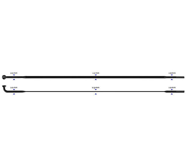 Stipinas 2-2.3-0.9-2 x 284mm Sapim CX-Ray J-Bend