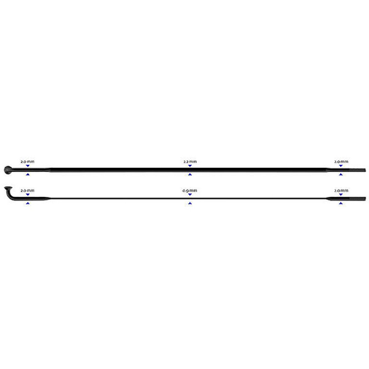 Stipinas 2-2.3-0.9-2 x 286mm Sapim CX-Ray J-Bend