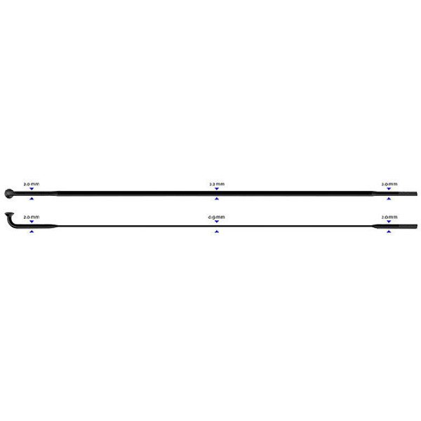 Stipinas 2-2.3-0.9-2 x 286mm Sapim CX-Ray J-Bend