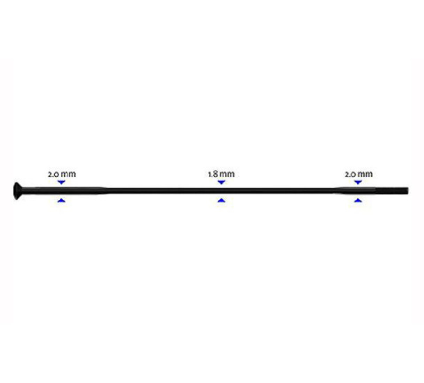 Stipinas 2-1.8-2 x 289mm Sapim Race Straight