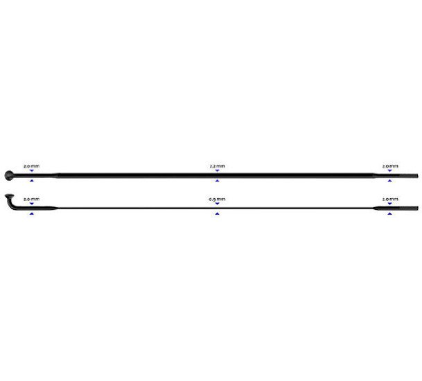 Stipinas 2-2.3-0.9-2 x 290mm Sapim CX-Ray J-Bend